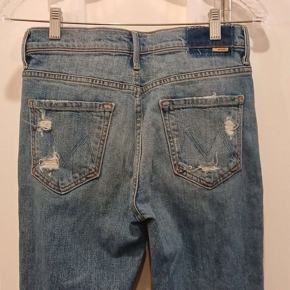 Mother Superior The Insider Crop Step Fray Jeans In Holy Melancholy Size 28